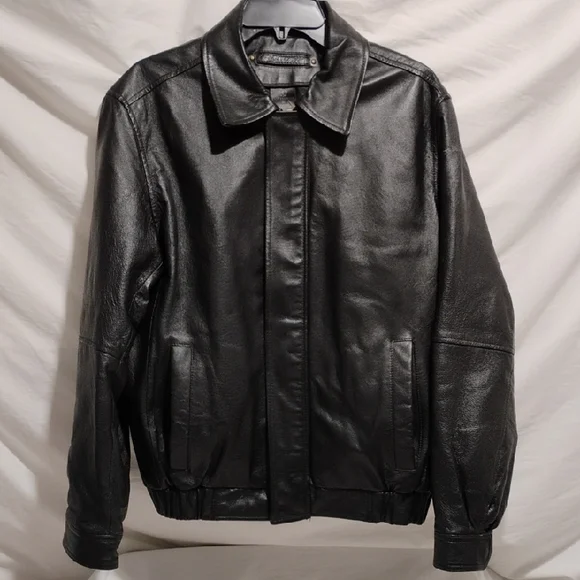 Covington Men's Black Leather Jacket Sz.S/C (X-62 CRATE) - Picture 1 of 14